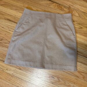 LOFT tan camel wool skirt women’s mini 6